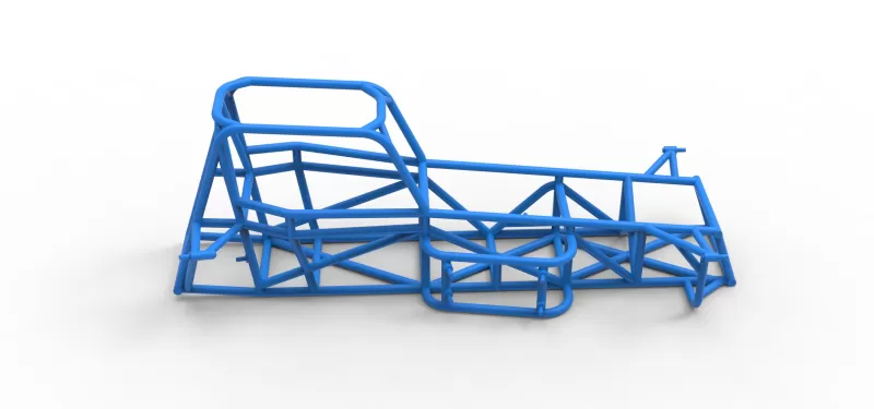 Frame of Vintage Supermodified stock car Version 3 Scale 1:25 - Model preview 15