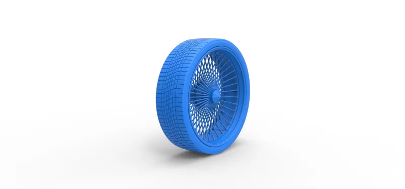 30 inch Wire wheel of Donk car Scale 1:25 - Model preview 10