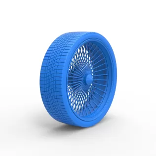 30 inch Wire wheel of Donk car Scale 1:25 - Model thumbnail 10