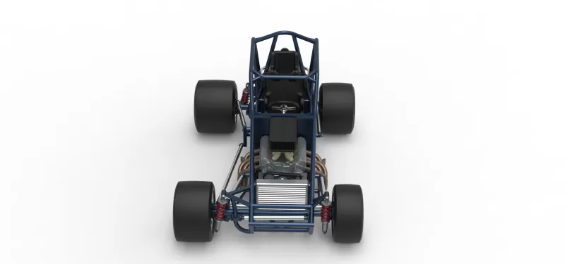Sprint car Base Version 2 Scale 1:25 - Model preview 8