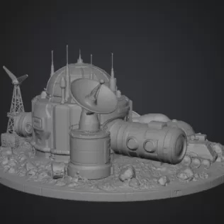 Mars Colony Command Base STL File for 3D Print - Model thumbnail 14