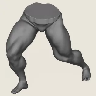 Muscular Man Leg Pose 06 - Model thumbnail 4