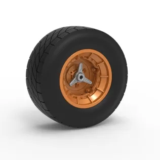 Wheel of Vintage Dirt race car V7 Scale 1:25