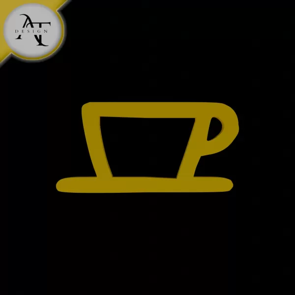 Simple Coffee Cup Symbol - 2D Art - Model preview 1