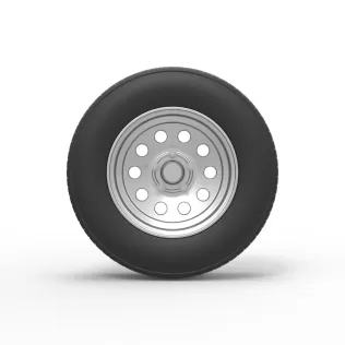 Car wheel 11 Scale 1:25 - Model thumbnail 5