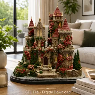 Bougainvillea Castle STL File for 3D Print - Model thumbnail 6