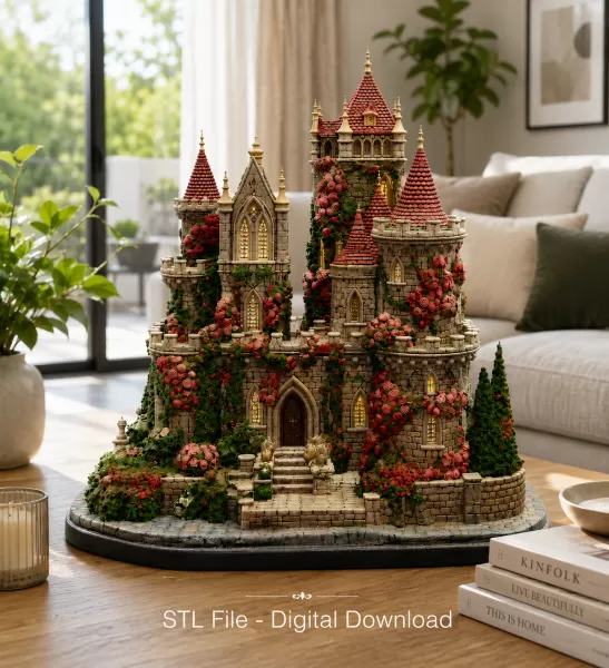 Bougainvillea Castle STL File for 3D Print - Model preview 6