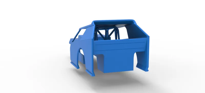 Shell of Vintage Dirt Modified stock car Version 8 Scale 1:25 - Model preview 10