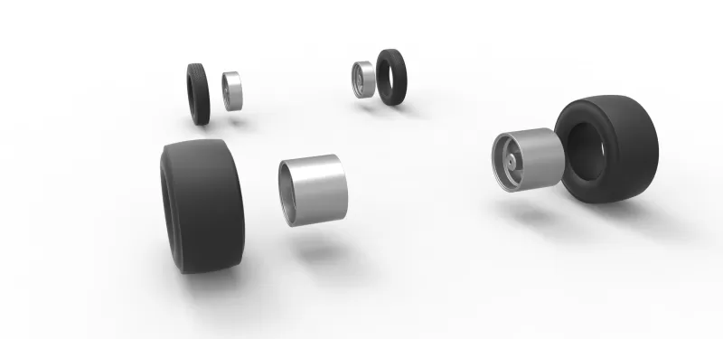 Wheel Set of Gasser Version 2 Scale 1:25 - Model preview 11