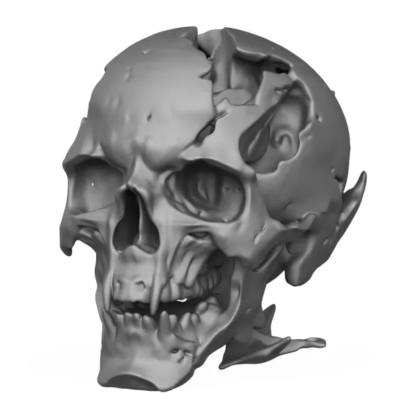 Human Skull 3D Printable Model - Model preview 1