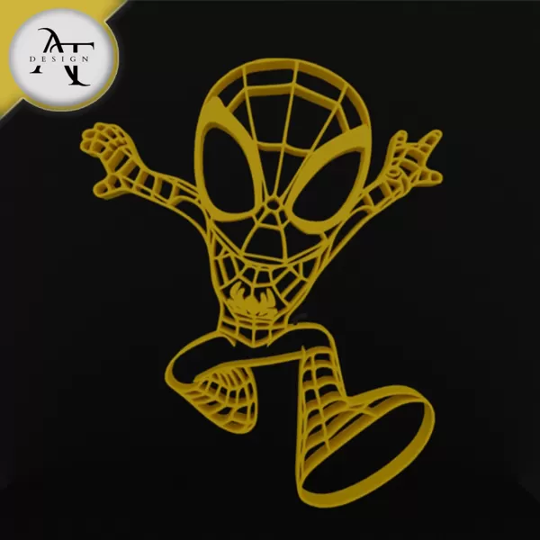 Spidey - Little Spiderman - Marvel - Silhouette - 2D Wall Art - Model preview 1