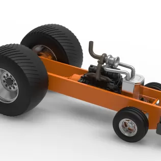 Pro Stock Pulling Tractor Base Version 2 Scale 1:25 - Model thumbnail 17