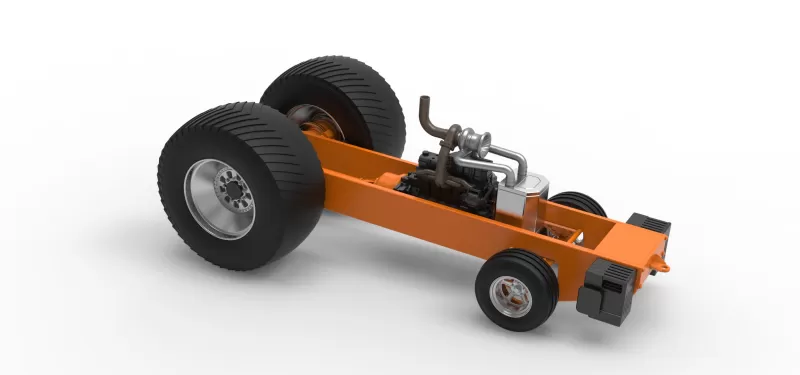 Pro Stock Pulling Tractor Base Version 2 Scale 1:25 - Model preview 17