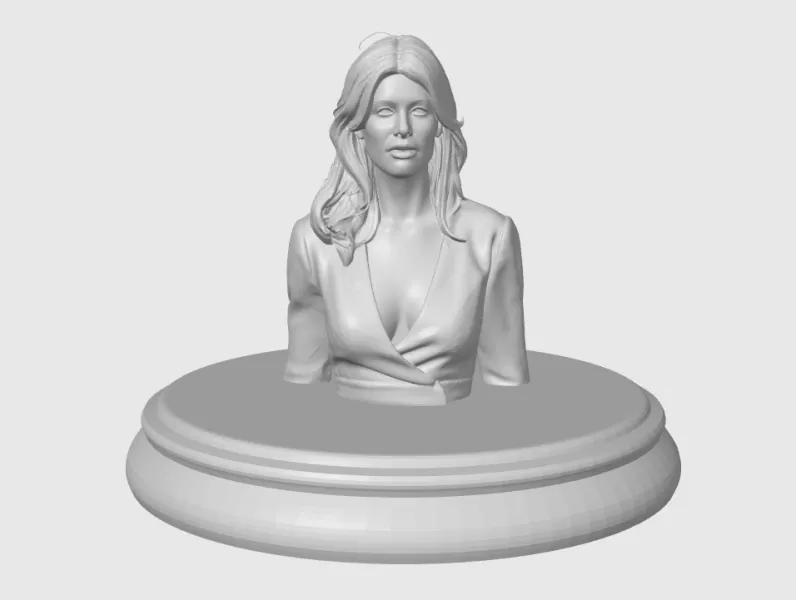 Rosamund Pike 3D Bust - Model preview 3