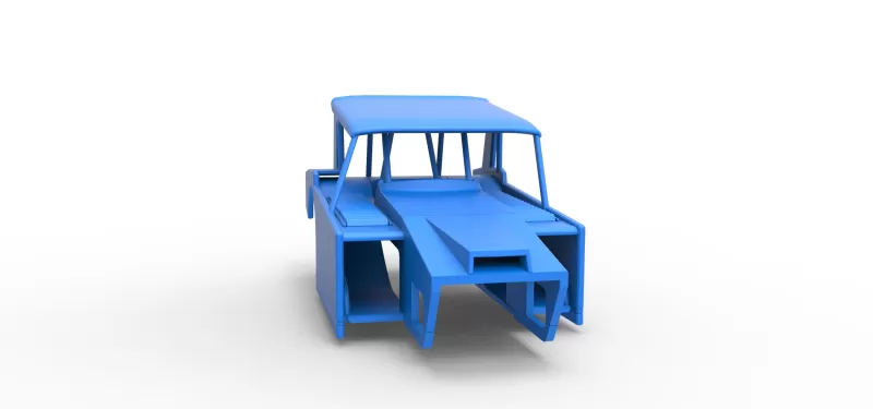 Shell of Vintage Dirt Modified stock car Version 6 Scale 1:25 - Model preview 16