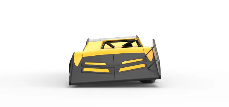 Vintage Dirt late model Race car V5 while turning Scale 1:25 - Model preview 7