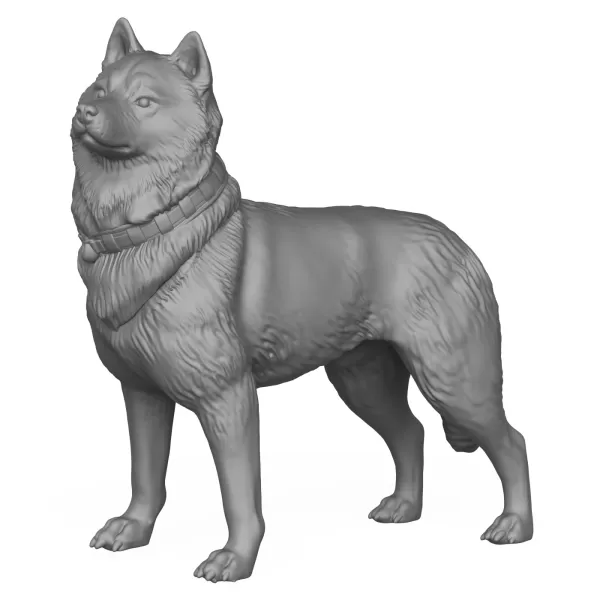 3D Printable Dog Standing Pose - Model preview 1