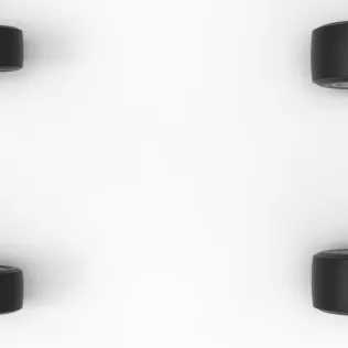 Wheel Set of Experimental Pavement Silver Crown Car Scale 1:25 - Model thumbnail 6