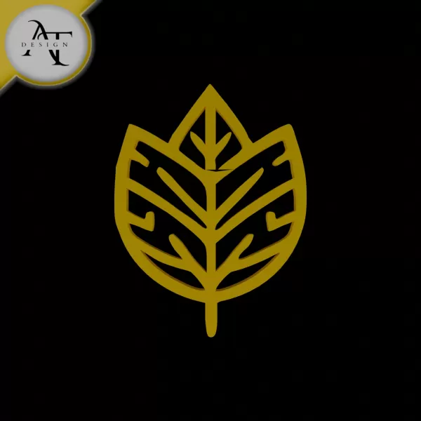 Simple Leaf Symbol - 2D Art - Model preview 1
