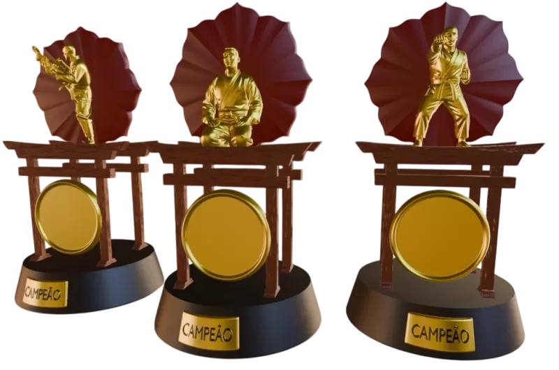 3D Karate Trophy Kit - Print the Win! - Model preview 1