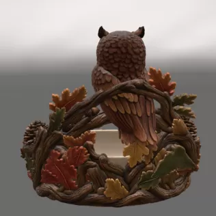 Autumn Owl Bowl Organizer STL File for 3D Print - Model thumbnail 10