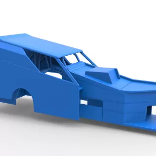 Shell of Vintage Dirt Modified stock car Version 7 Scale 1:25 - Model thumbnail 16