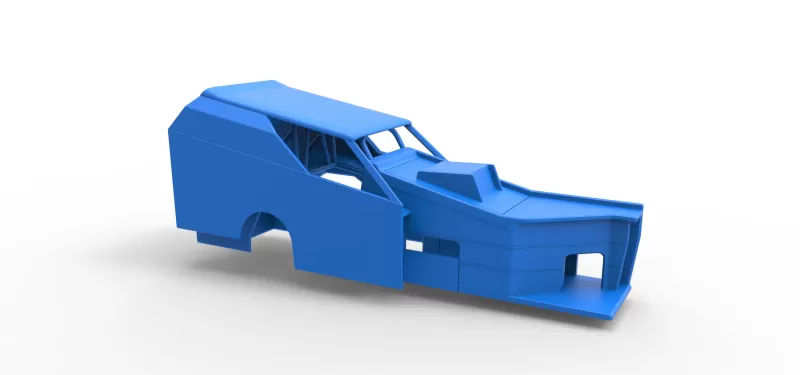 Shell of Vintage Dirt Modified stock car Version 7 Scale 1:25 - Model preview 16