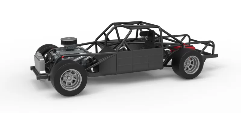 Vintage Asphalt Modified stock car Base V7 Scale 1:25 - Model preview 1