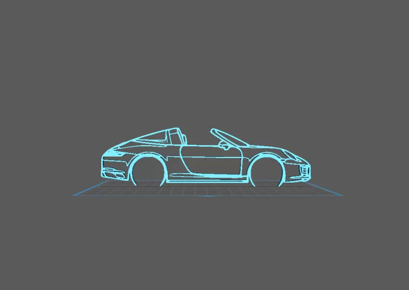 Porsche - 991 Targa 4S - Model preview 2