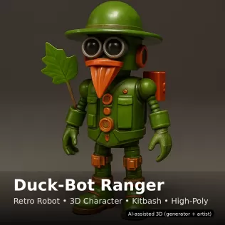 Woodland Gnome Collection (10 High-Poly Kitbash Characters) - Model thumbnail 16