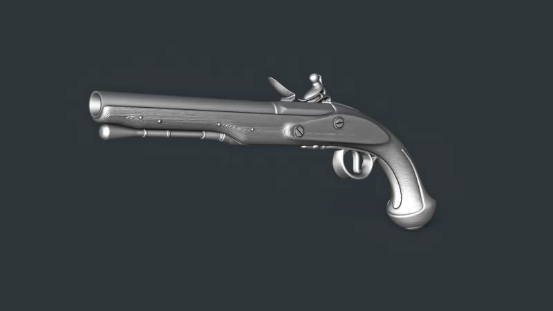 Flintlock Pistol RoZ - Model preview 3