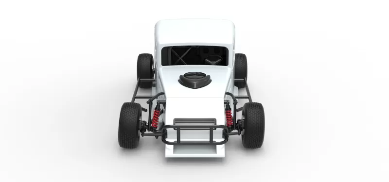 Canadian vintage modified stock car Scale 1:25 - Model preview 8