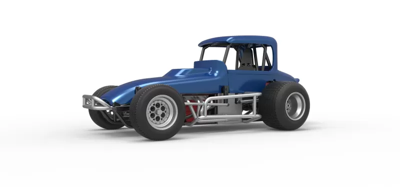 Vintage Sprint car Version 2 Scale 1:25 - Model preview 2