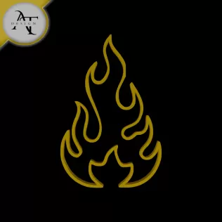 Simple Flame Symbol - 2D Art