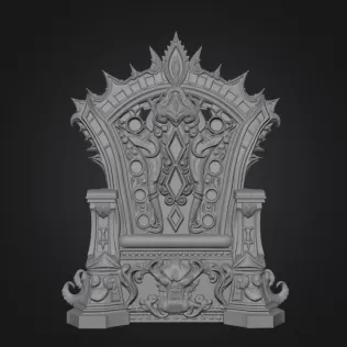 Cursed thron - Model thumbnail 3