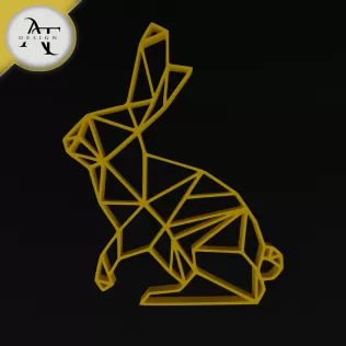 Rabbit - Geometric - 2D Wall Art Decor