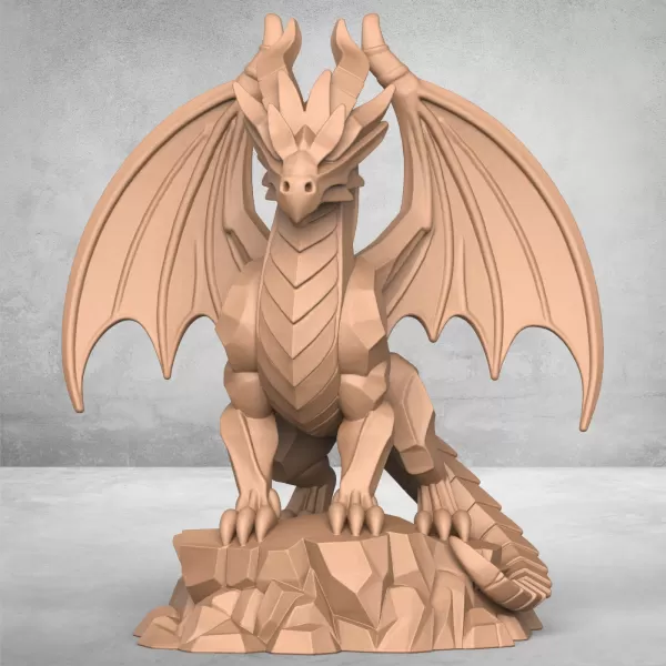 Ancient Dragon Statue - Model preview 1