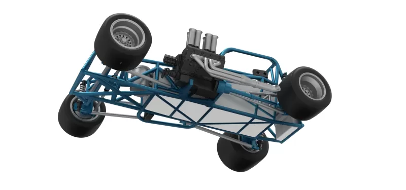 Vintage Supermodified stock car Base Version 3 Scale 1:25 - Model preview 3