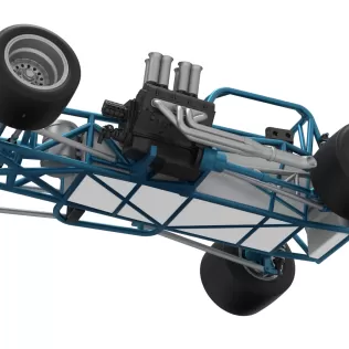 Vintage Supermodified stock car Base Version 3 Scale 1:25 - Model thumbnail 3