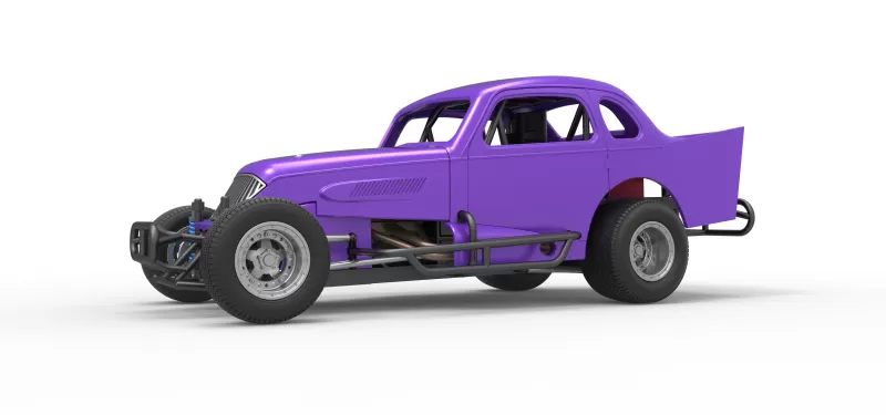 Vintage Dirt Modified stock car Scale 1:25 - Model preview 2