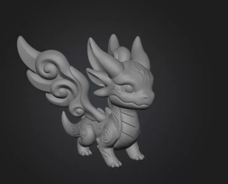 Mystic Wind Dragon STL File 3D Printable - Model preview 11