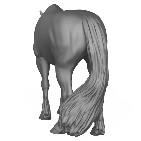 3D Printable Young Horse - Model preview 4