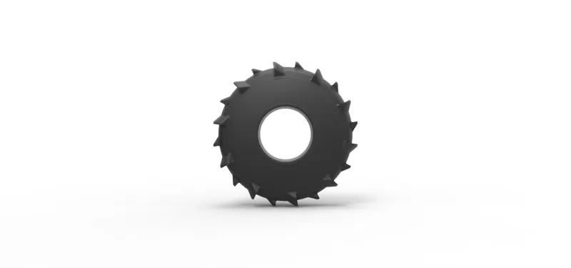 Dirt dragster rear tire at speed Scale 1:25 - Model preview 5
