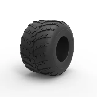 Monster Jam tire 34 Scale 1:25 - Model thumbnail 2
