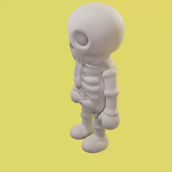 Chibi Skeleton 3D Printed Mold (STL) - Model preview 3