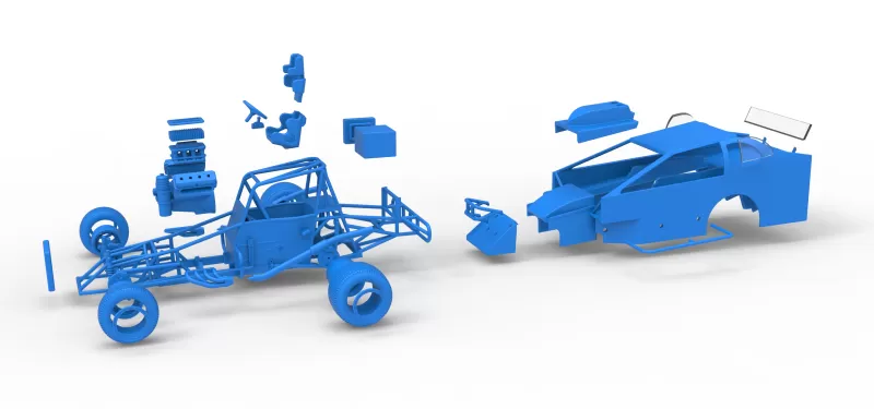 Northeast Dirt Modified stock car Version 2 Scale 1:25 - Model preview 28