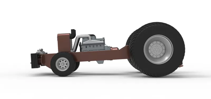 Pro Stock Pulling Tractor Base Scale 1:25 - Model preview 7