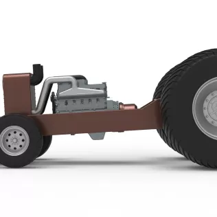Pro Stock Pulling Tractor Base Scale 1:25 - Model thumbnail 7