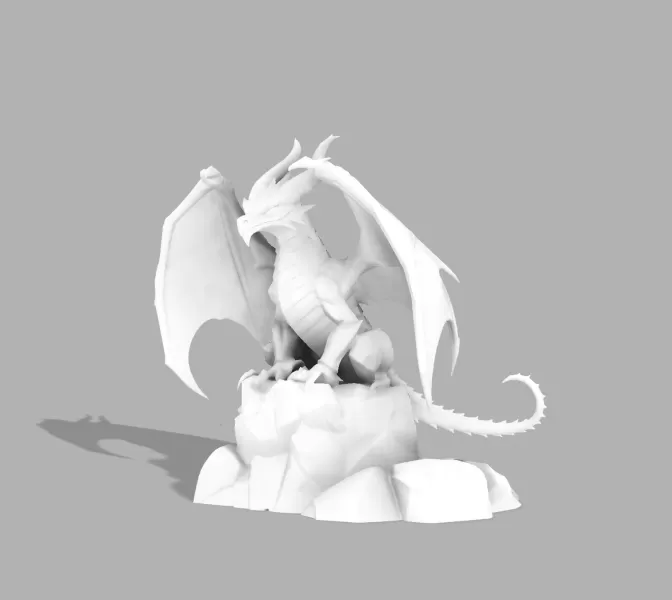 Dragon Guardian Statue - Model preview 5