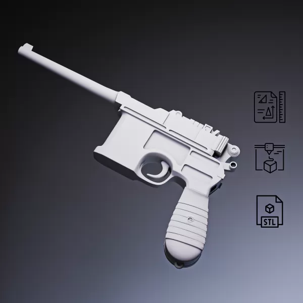 Mauser C96 Pistol #RoZ - Model preview 9